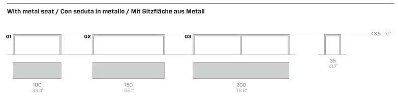 Fantin Скамейка для спортивных сооружений из металла и дерева Panck sun-id-1400320 - Вид №3