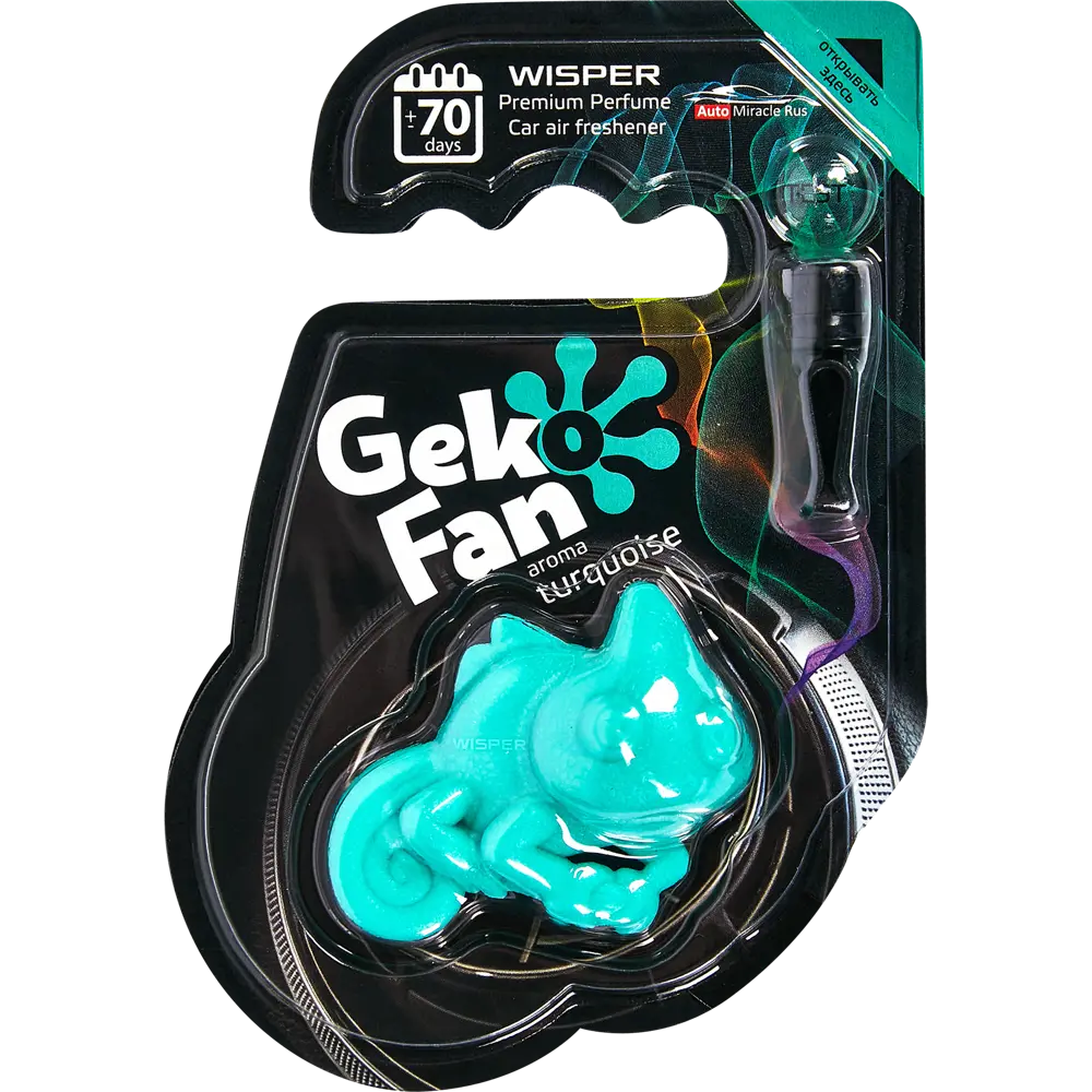 Wisper Gekofan Turquoise — автомобильный ароматизатор с эко-полимером 89340855 STLM-0841028