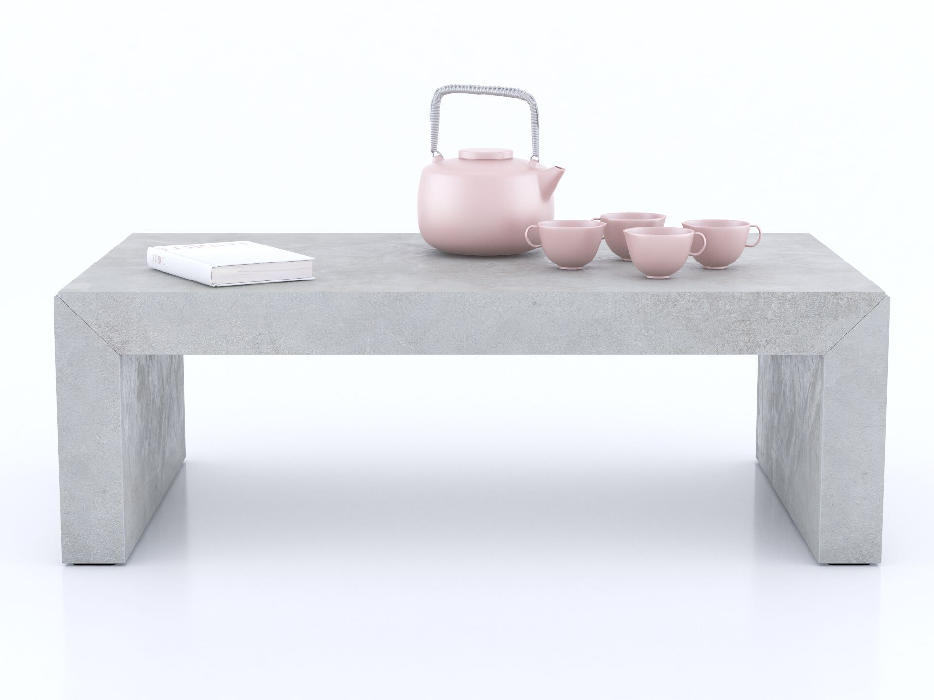 Низкий прямоугольный журнальный столик из меламиновой ткани Mobili Fiver Angelica ARCH-00066722 - Вид №9