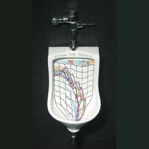 48685 Настенный писсуар, уринал с мушкой Clark Made Urinal