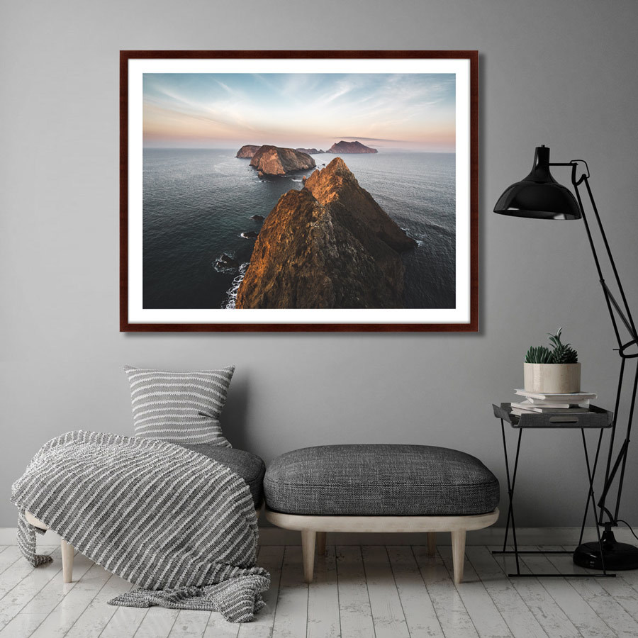 Фотокартина в раме 130х102 см The rocks in the Ocean КАРТИНЫ В КВАРТИРУ  264719 Бежевый;голубой;коричневый;разноцветный  - Вид №2