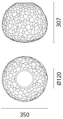 Artemide Настенный светильник из дутого стекла Meteorite sun-id-1424883 - Вид №3