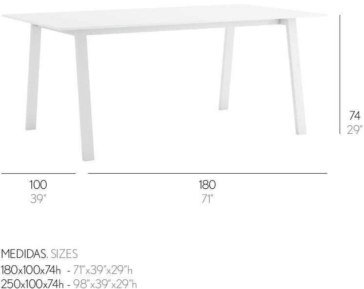 GANDIABLASCO Прямоугольный стол Timeless sun-id-1452908 - Вид №7