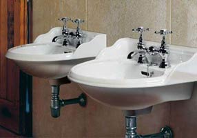Gentry Home Large basin white Victorian Медь GH100991 - Вид №1