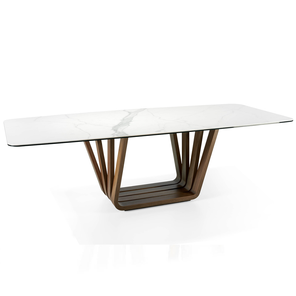 Обеденный стол прямоугольный с мраморным топом 260 см MI1358-MARMOL от Angel Cerda ANGEL CERDA  289046 Белый  - Вид №10