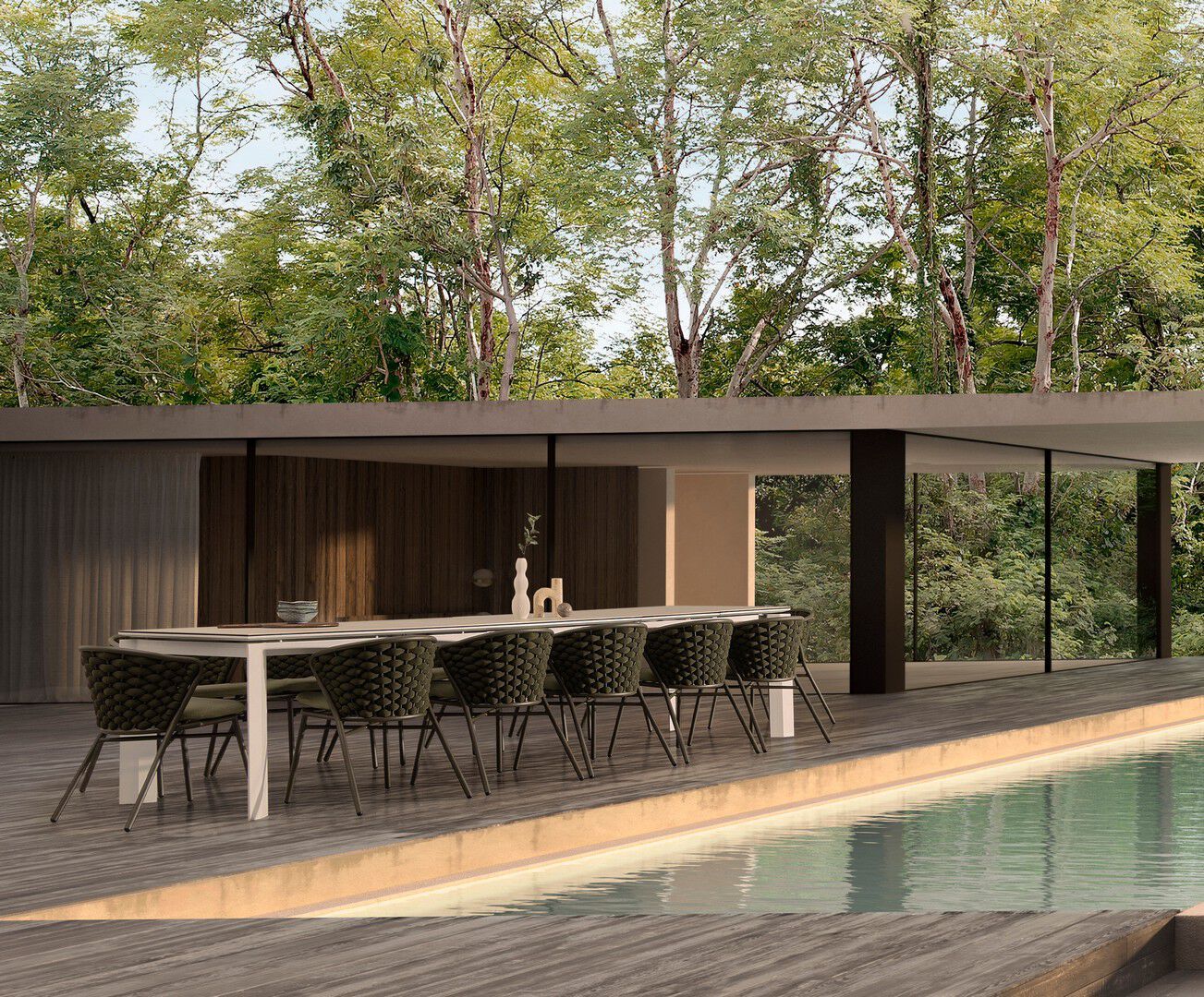 Керамический и алюминиевый садовый выдвижной стол BIZZOTTO OTAVIO ARCH-00030570 - Вид №2