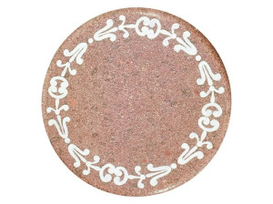 Круглый стол из лавового камня