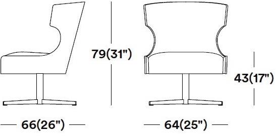 Tirolo Кресло из ткани с 4 спицами Xie 053 p x - Вид №2