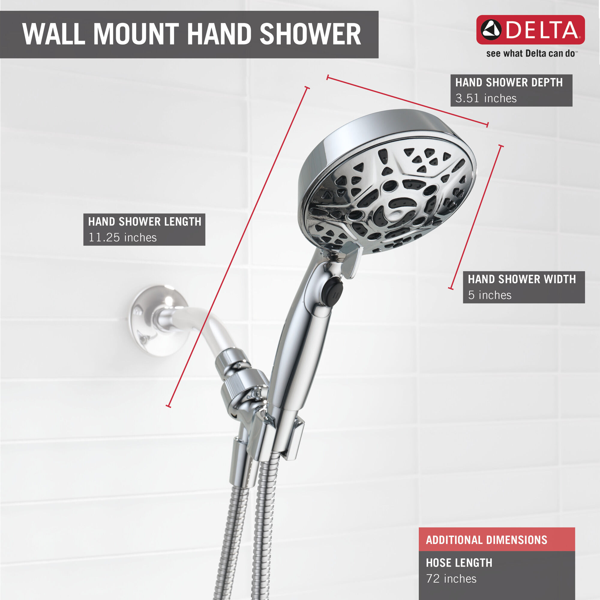 H2Okinetic Ручной душ с 7 настройками Delta Faucet 75716 - Вид №2