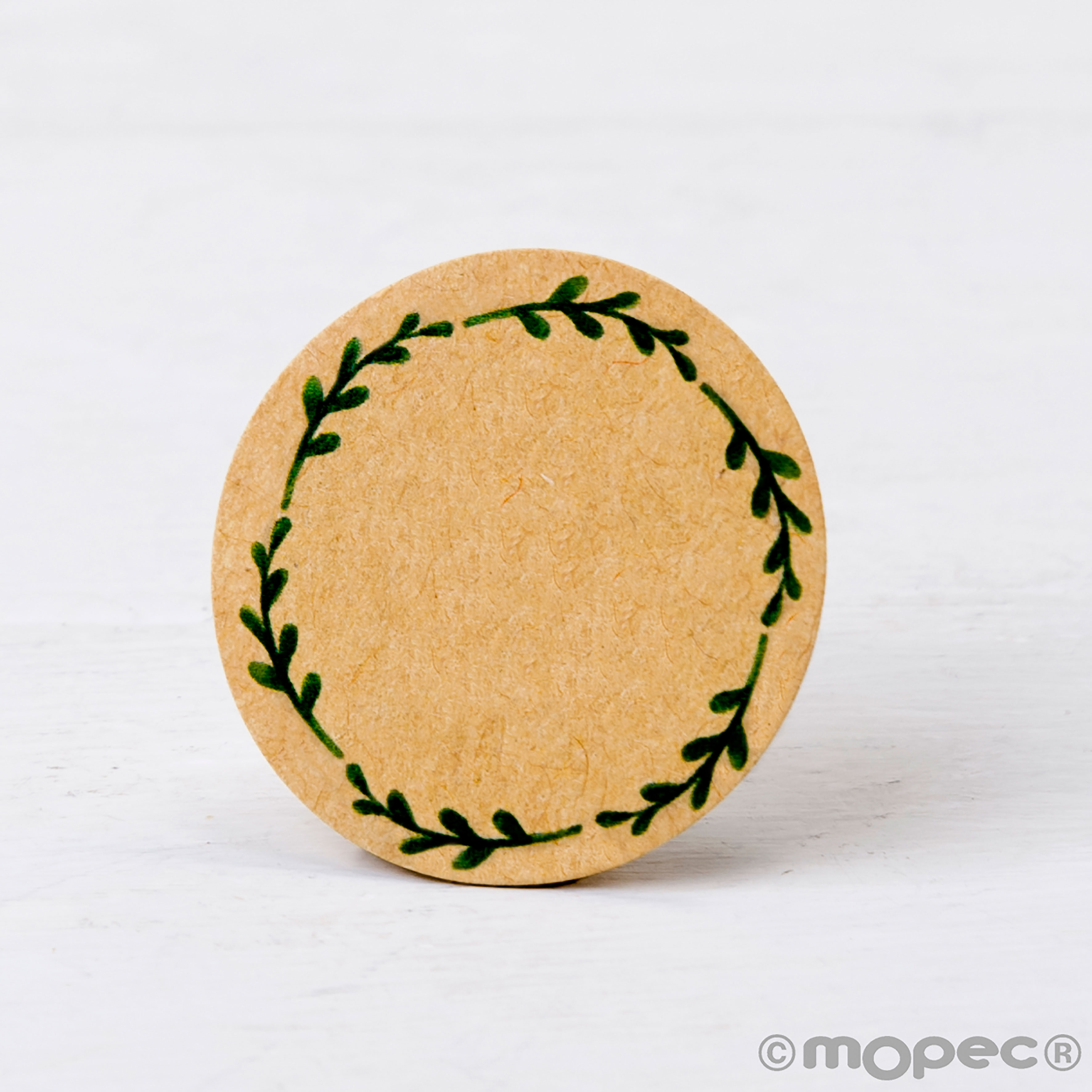 X443 Клейкая этикетка kraft crown of branches pack 120uds. Dekoraniaevents Bodas 