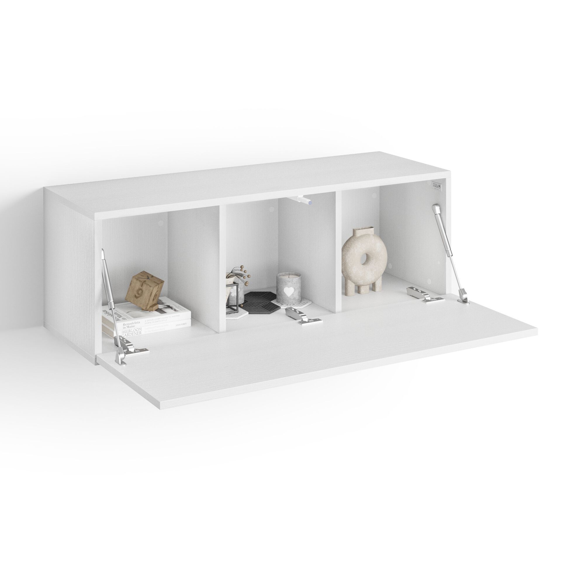 Горизонтальный навесной шкаф из меламинированного материала с дверным полотном Mobili Fiver Easy ARCH-00140422 - Вид №17