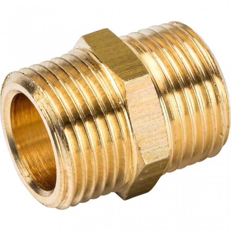 Ниппель НН 3/8" латунь STOUT SFT0003003838 - Вид №1