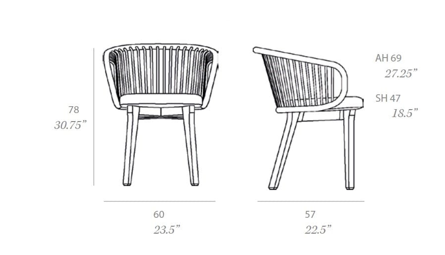 Стул из ротанга со встроенной подушкой EXPORMIM HUMA ARCH-00055919 - Вид №13