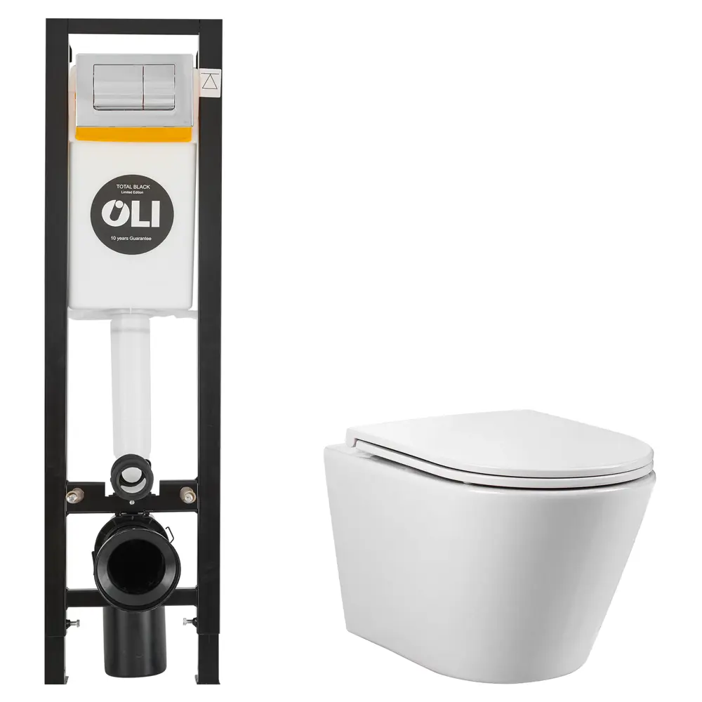 Комплект инсталляции Oli Quadra с безободковым унитазом Aquatek Вега STLM-2149983