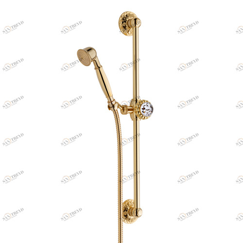 227-DS Штанга для душа с держателем лейки, ручка Сваровски EFFEPI RUBINETTERIE ДУШЕВЫЕ ШТАНГИ 