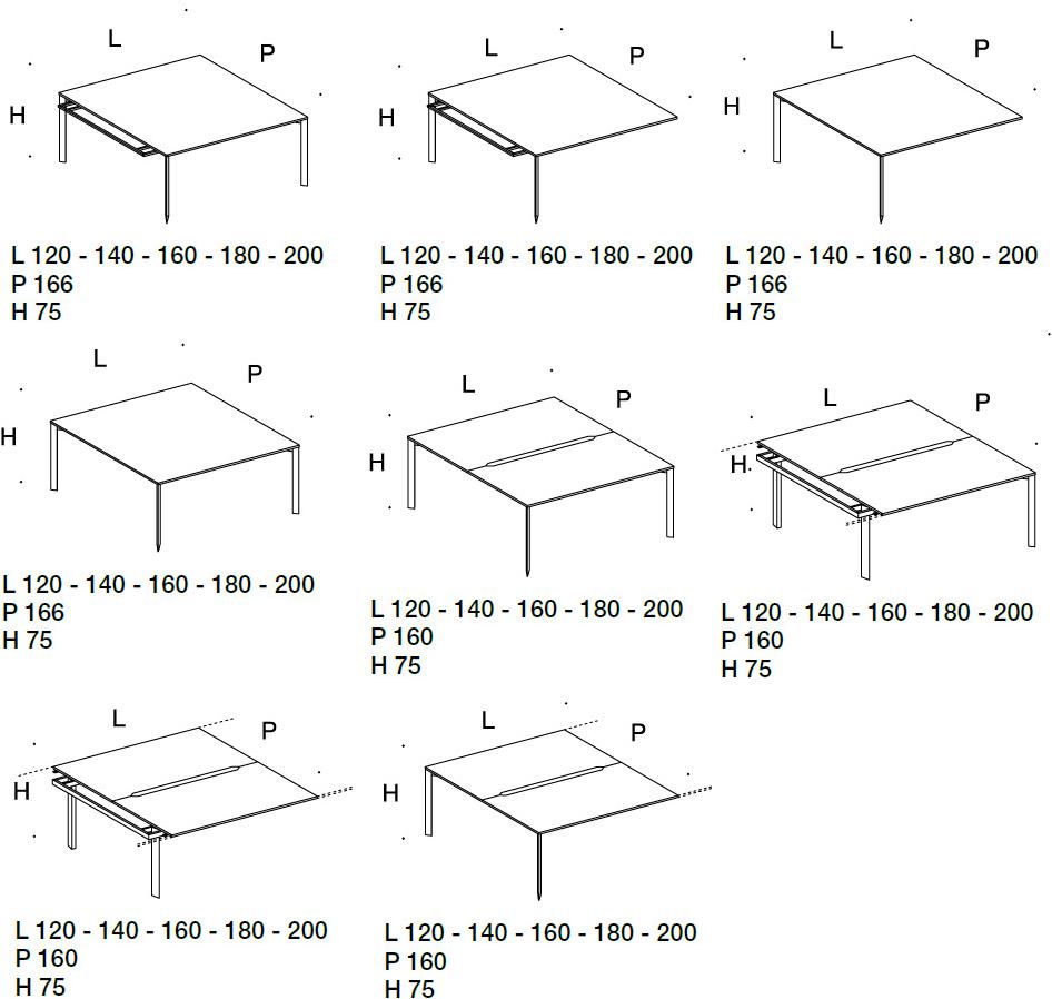 Citterio Несколько рабочих станций со встроенной полкой Shard sun-id-1435127 - Вид №8