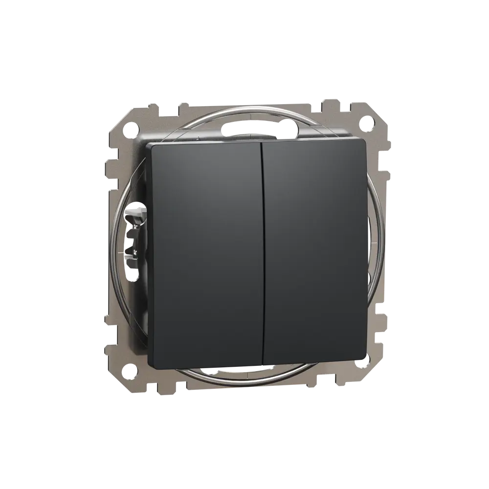 Переключатель проходной Systeme Electric Sedna Design  2 клавиши, цвет антрацит Sedna Design Elements STLM-2128938 - Вид №1