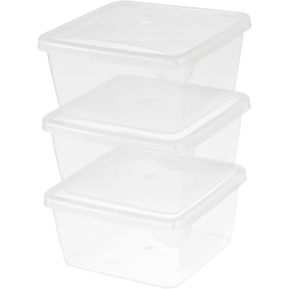 Емкость для заморозки Plast Team 0.45 л пластик цвет прозрачный 3 шт STLM-2171461 - Вид №2