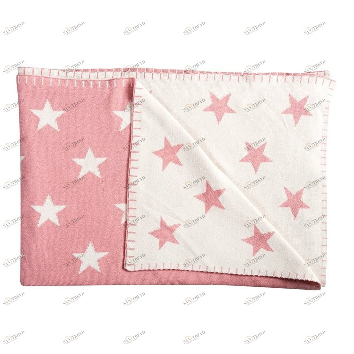 Плед детский хлопковый 95х120 см розовый Big Star SCHARDT  00-3880139 Розовый Santreyd 