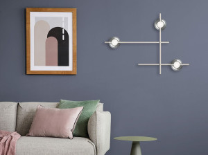 Светодиодный настенный / потолочный светильник из прозрачного металла и стекла