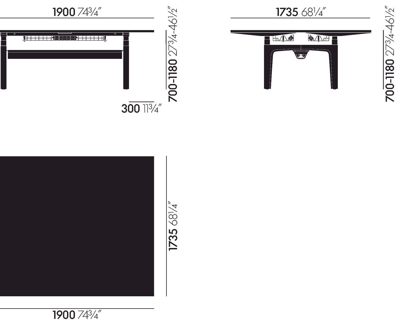Множественный прямоугольный стол VITRA CDS ARCH-00096468 - Вид №106