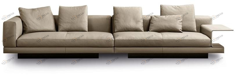 Minotti Секционный кожаный диван Connery sun-id-1360756