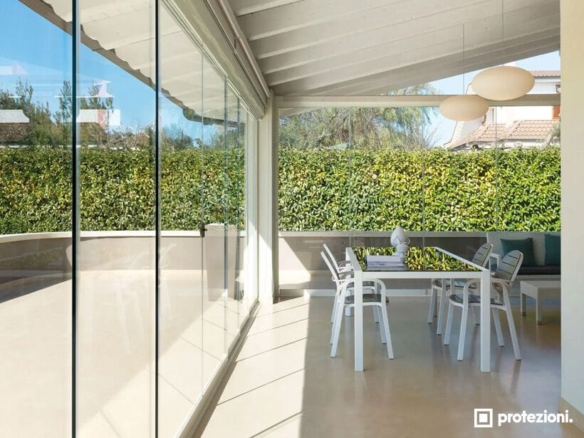 Панорамное раздвижное окно без вертикальных профилей Protezioni Visio ARCH-00117661 - Вид №3