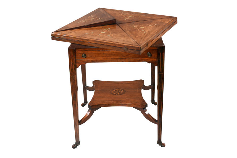 SOR27448 Эдвардианский карточный стол ijlbrown  - Вид №1