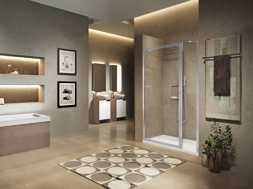 Нишевая душевая кабина с поворотной дверью Novellini Lunes ARCH-00065127