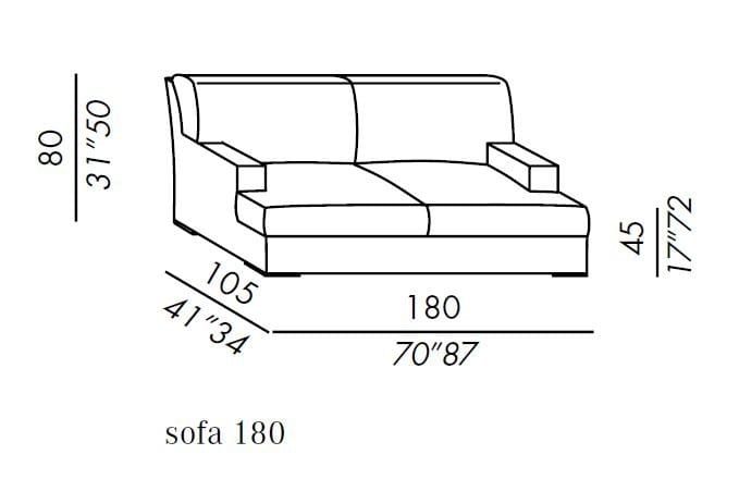 3-местный съемный тканевый диван Meridiani Джеймс ARCH-00046936 - Вид №2