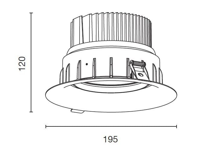 Круглый литой алюминиевый потолочный светильник WayPoint BACK ARCH-00025610 - Вид №3