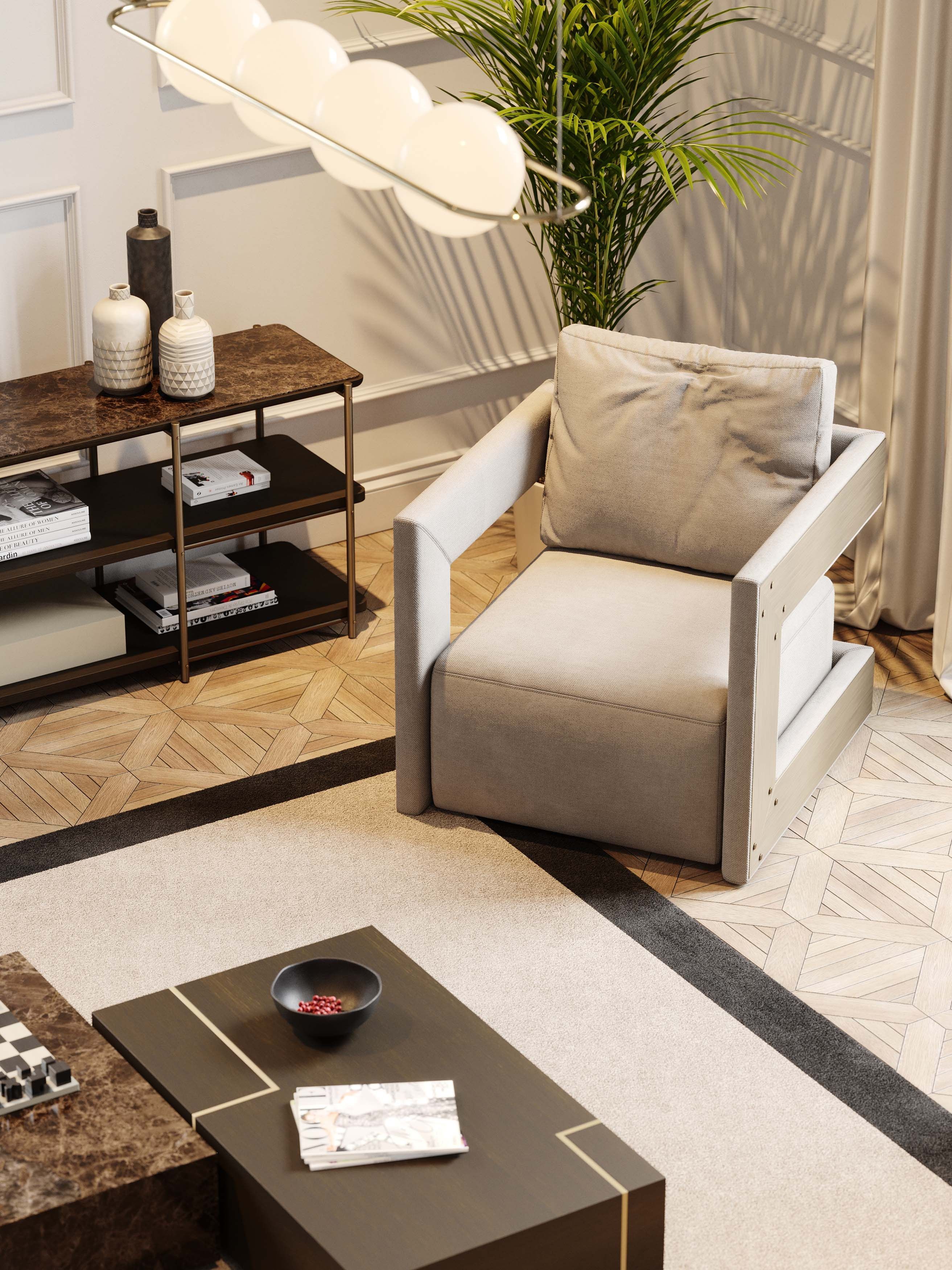 Бархатное кресло с подлокотниками Stylish Club His &amp ARCH-00142405 - Вид №9