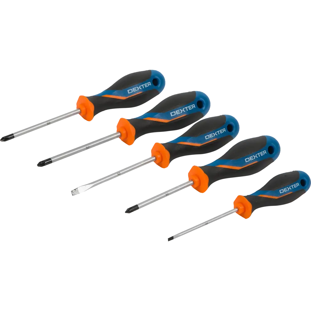 Набор отверток Dexter 5 предметов для профессионального монтажа 18147473 STLM-0840637