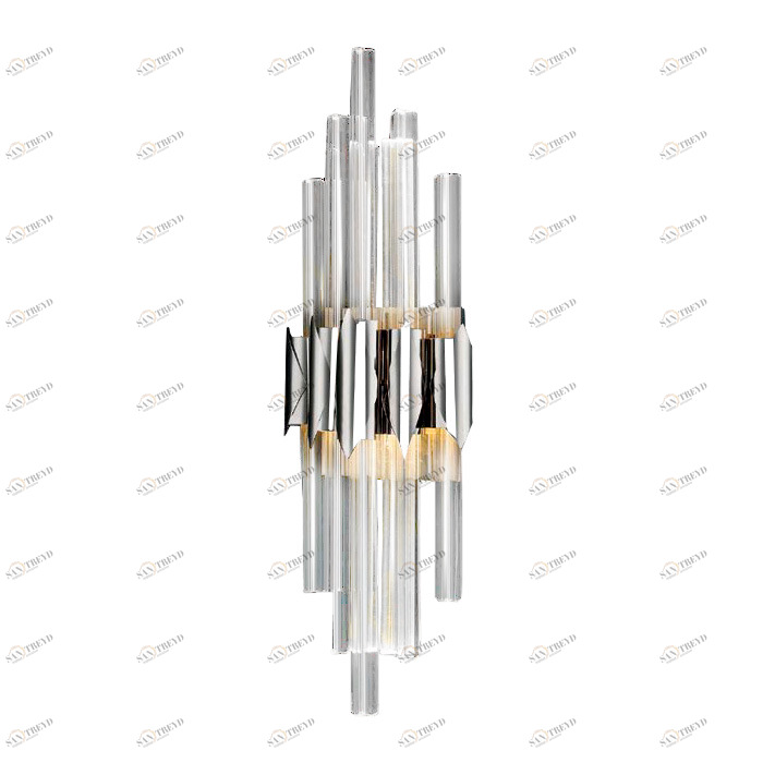 Светильник настенный прозрачный Delight Collection Glacier 1 Nickel W98015S-PN DELIGHT COLLECTION  00-3882863 Прозрачный 