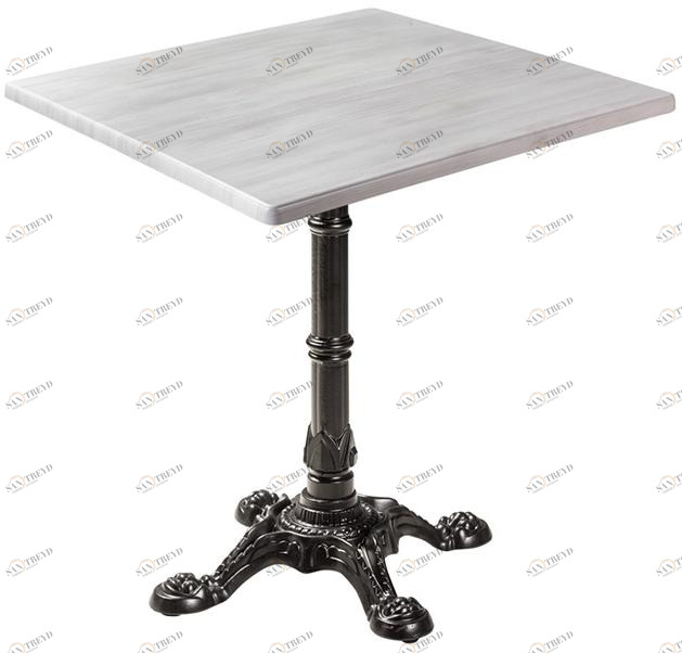 2604 Стол Bistrot 80*80 Белое дерево R-HOME 940405+170505white_wood
