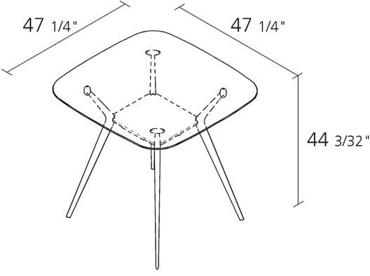 Alias Квадратный высокий стол Biplane sun-id-1510429 - Вид №2