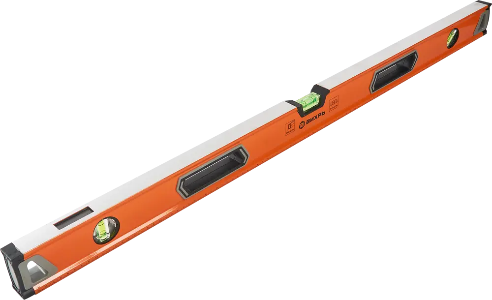 ВИХРЬ Усиленный алюминиевый уровень 1000 мм с магнитной системой и зеркальным отражателем 85582844