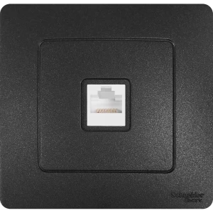 Розетка компьютерная встраиваемая Systeme Electric Blanca RJ45 UTP cat 5e цвет антрацит