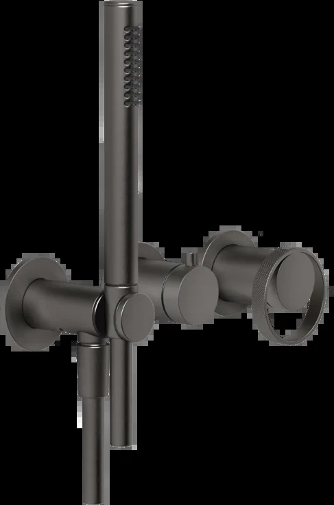 Смеситель для душа 63345 707 Gessi Anello ЧЕРНЫЙ МЕТАЛЛ BR. PVD