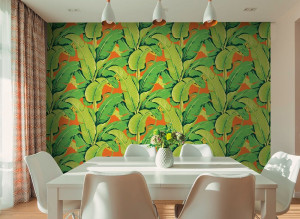 Цветочные узоры нетканые обои