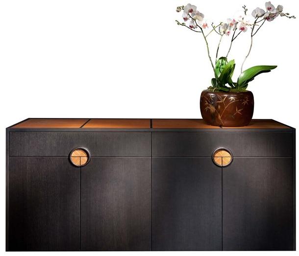 Garbarino Комод из дуба с распашными дверцами с ящиками Elementare Ring 163 tp  - Вид №2