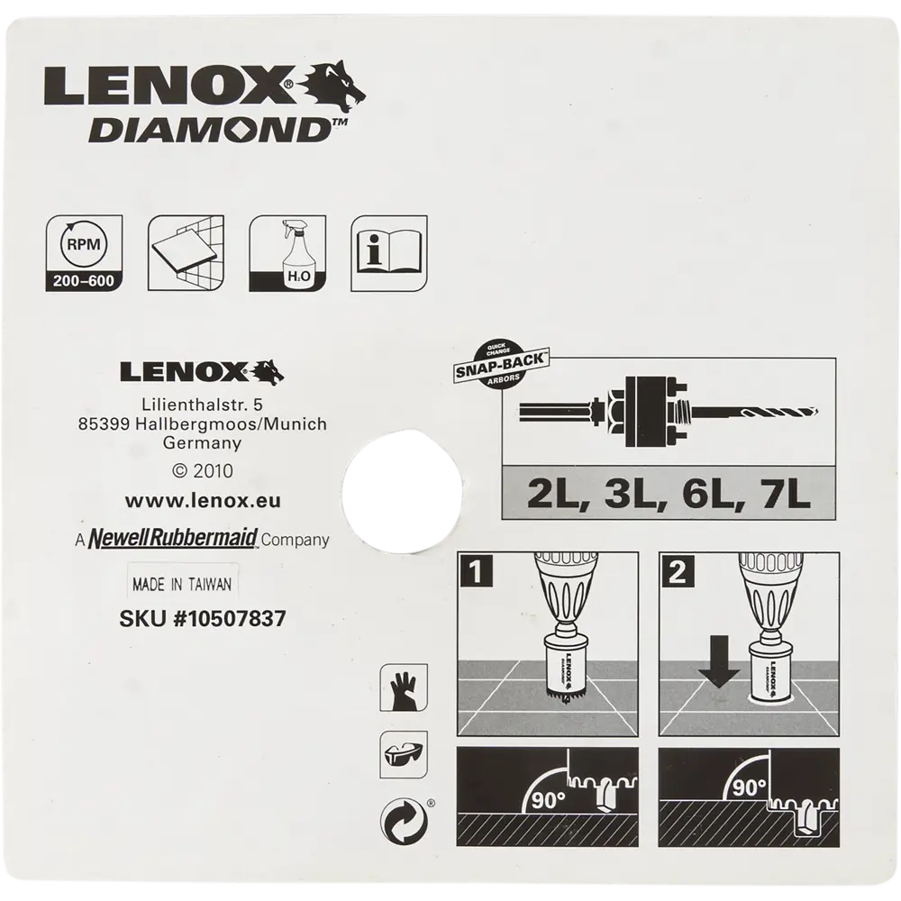 Коронка по керамике с алмазными сегментами Lenox 64 мм STLM-2137779 - Вид №3