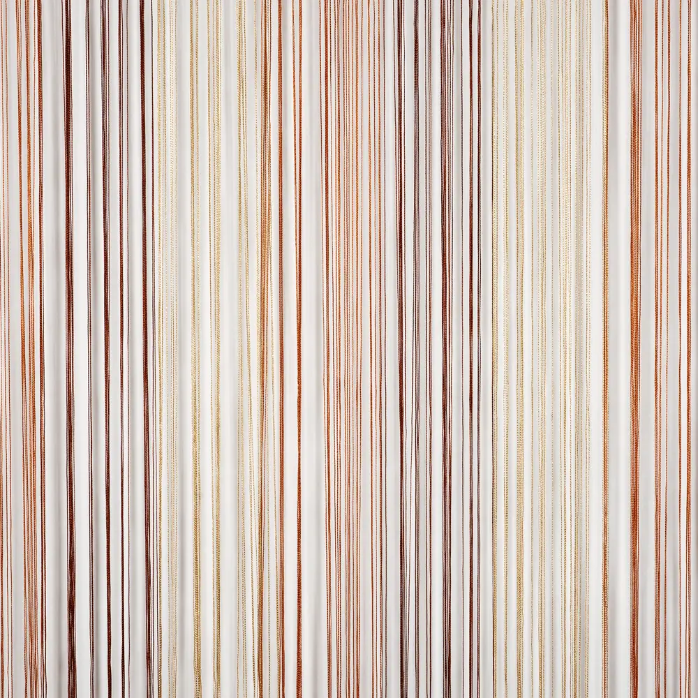 Штора нитяная 150x280 см однотон цвет серо-коричневый/шоколадный INSPIRE STLM-2051732 - Вид №1