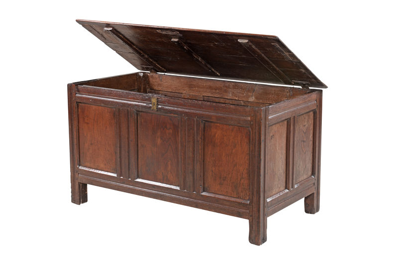 SOR27549 Дубовый сундук с тремя панелями ijlbrown  - Вид №1