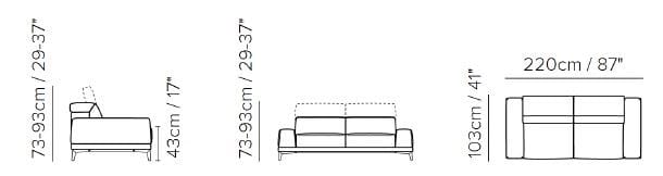 Кожаный диван Natuzzi Italia BORGHESE ARCH-00124070 - Вид №2