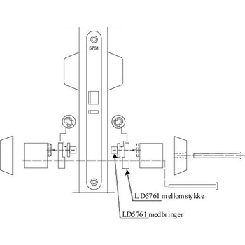 Корпус замка ASSA 5761-50 ASSA ABLOY LK01-403