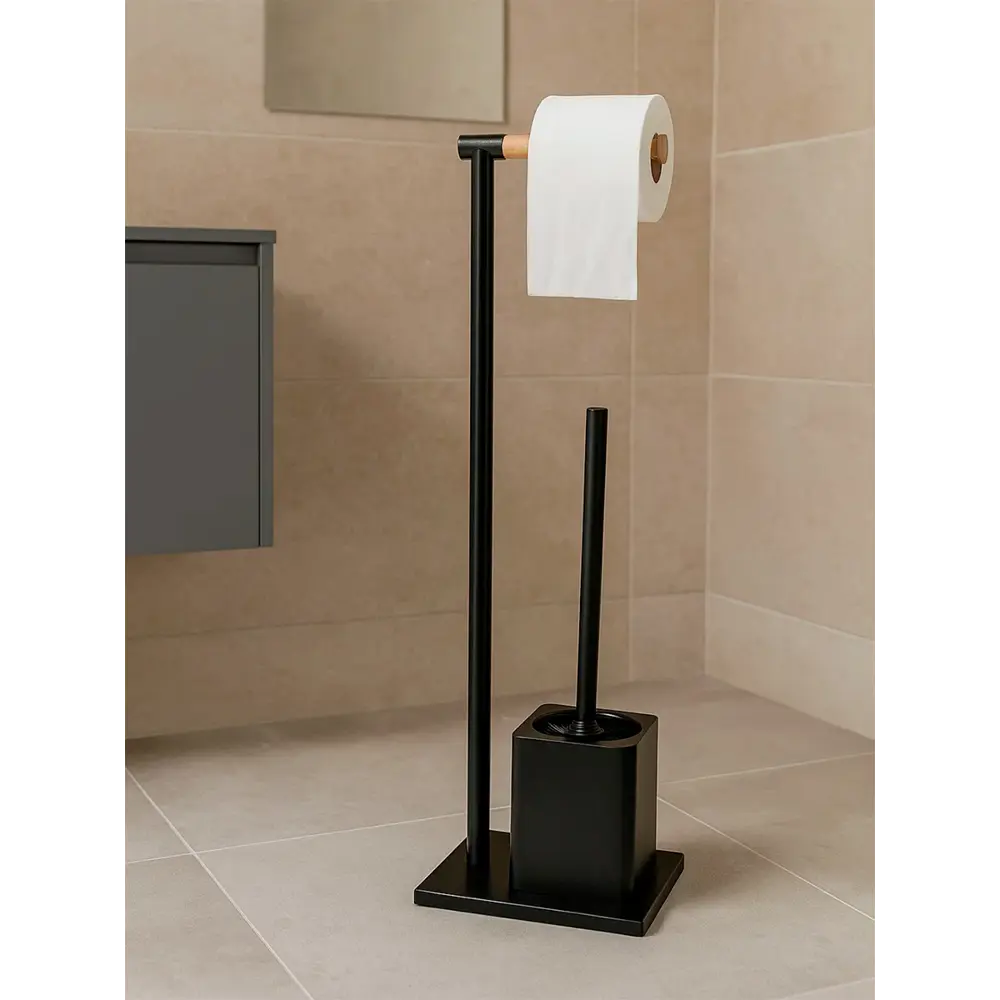 Стойка-ерш для унитаза арчи пластик/бамбук черный Santreyd STLM-2096548 - Вид №7