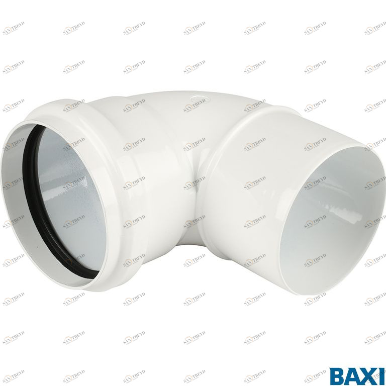 KHG71401801 Отвод 90° алюминиевый эмалированный, диам. 80 мм BAXI 