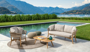 Прямоугольный садовый стол из тикового дерева