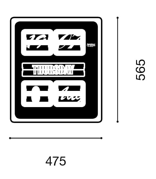 Настенные часы ABS Established&Sons Font Clock ARCH-00056454 - Вид №3